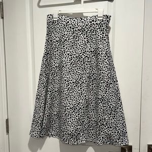 Dalmatian Pattern Midi Skirt